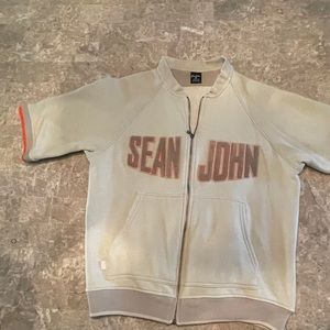 Sean John Short Sleeve Zippered Sweatshirt